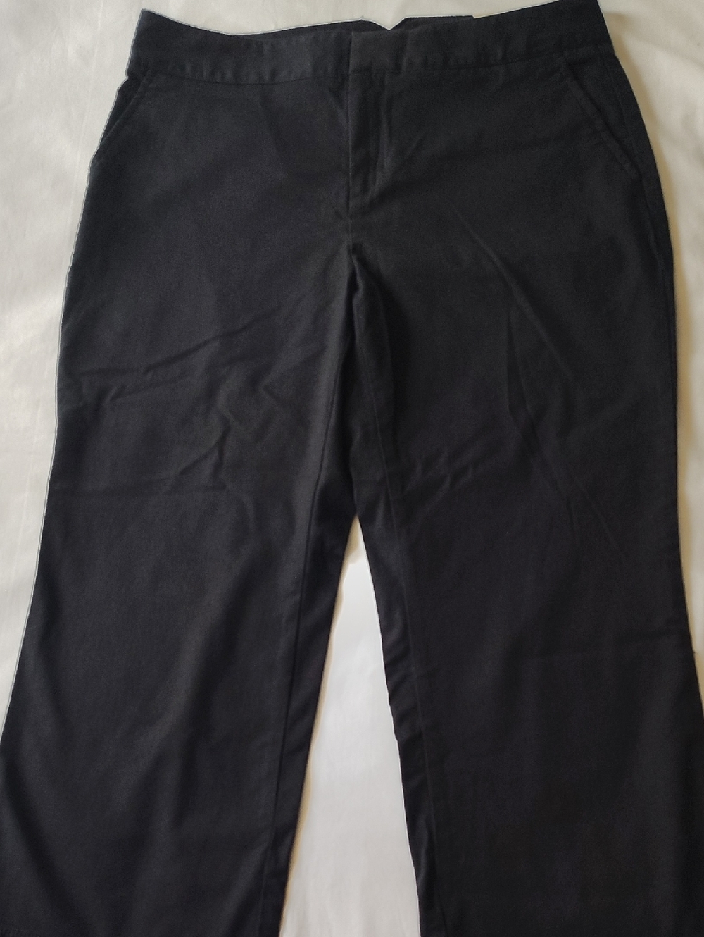 Dockers Black Chinos Trousers Straight Leg Size 14 Capri Length